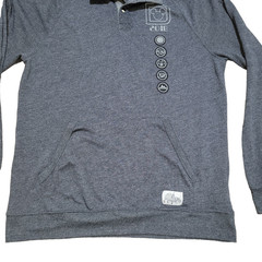 Disney Parks Quarter Snap Mock Neck Pullover Sweatshirt Men Medium Gray 2018