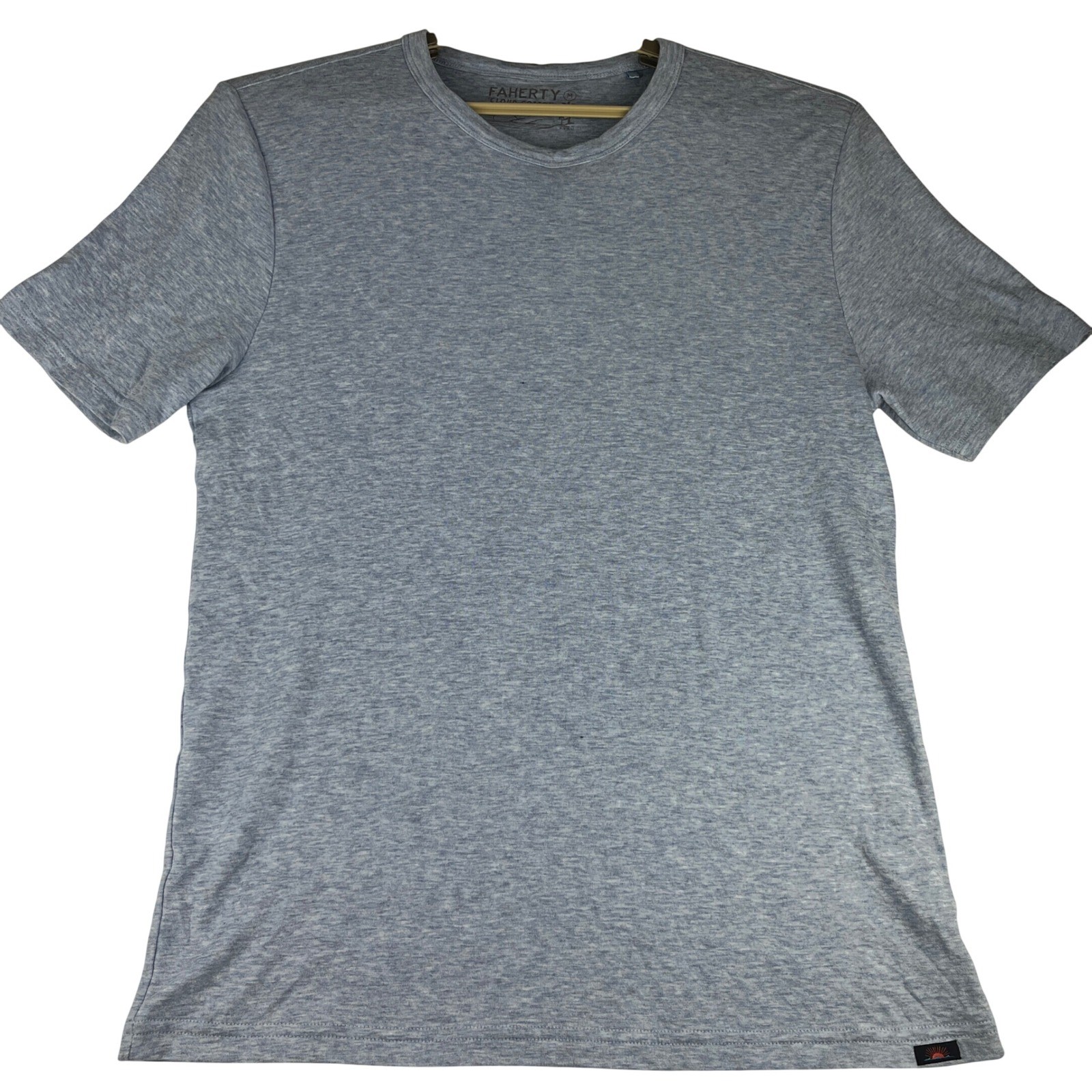 Faherty T-Shirt Mens Medium (M) Cloud Cotton Pima Modal Heather Blue Tee gallery