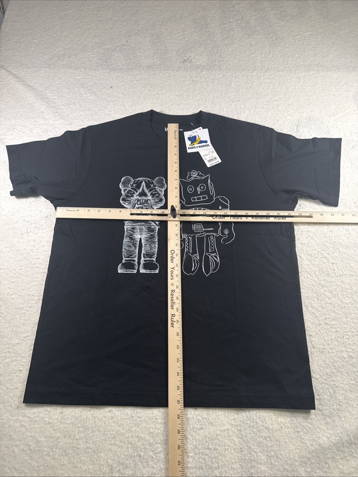 New Uniqlo UT KAWS Warhol Graphic Tee T-Shirt Black With Tags Size Large gallery