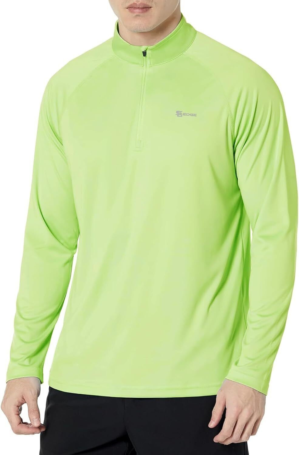 Men's Pullover Sweatshirt UPF 50+ Rash Guard 1/4 Zip Stand Collar Swim Shirt gallery