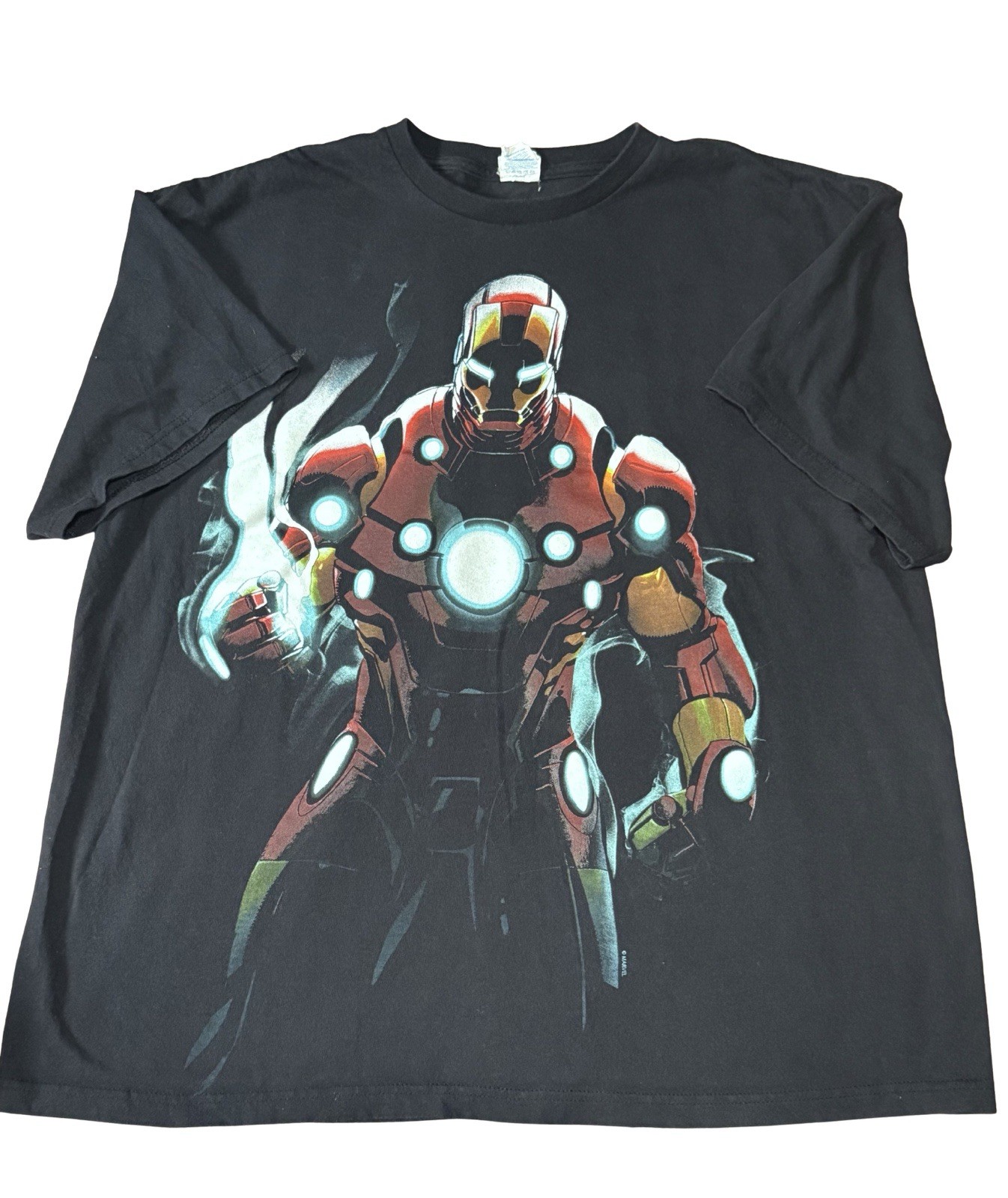 Vintage Marvel Iron Man Black Shirt Delta Pro Weight Y2K Size 2XL gallery