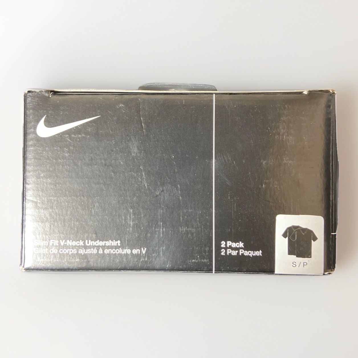 Nike Essential Cotton Stretch Slim Fit V-Neck 2 Pack Size S gallery