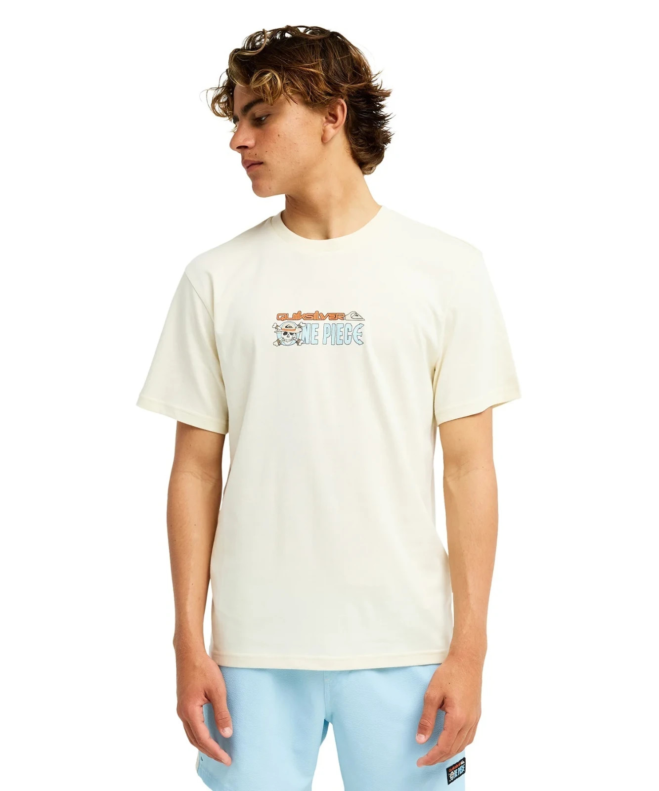 One Piece x QuikSilver Pirates Island Short Sleeve T-Shirt Ivory / Expeditedship gallery