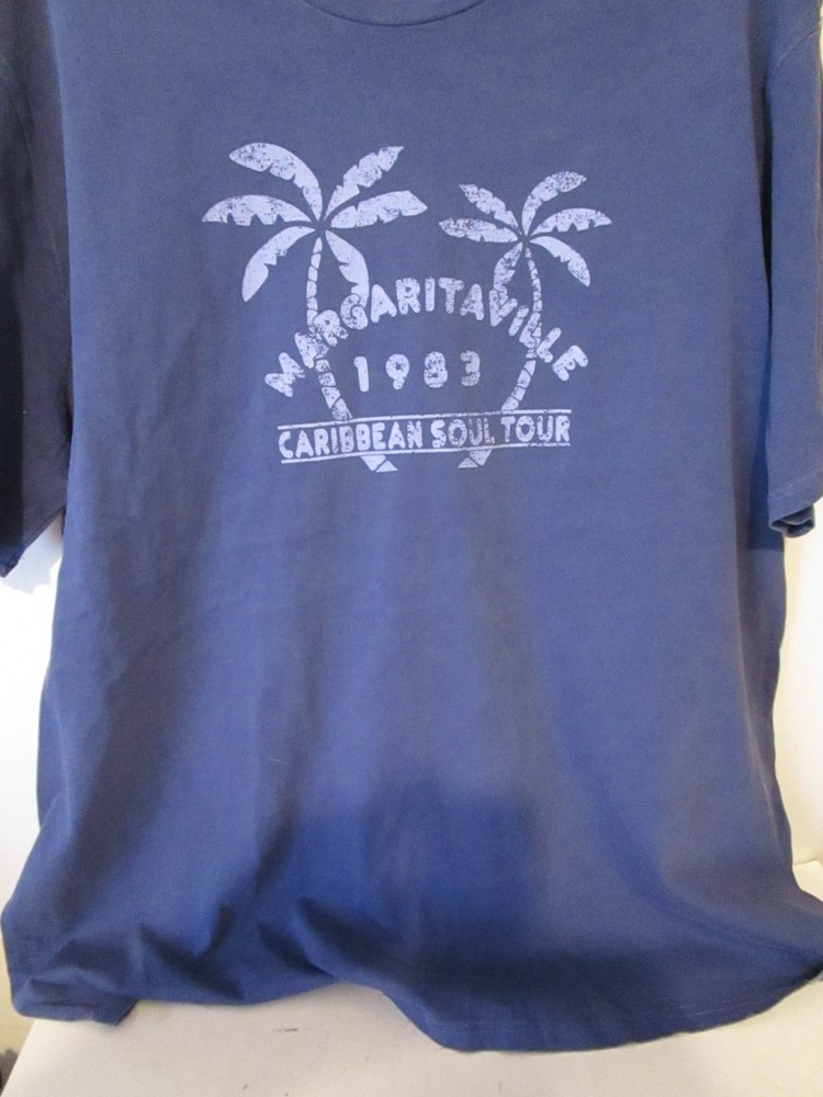 Jimmy Buffett Margaritaville 1983 Caribbean Soul Tour T-Shirt Vintage Indigo XL