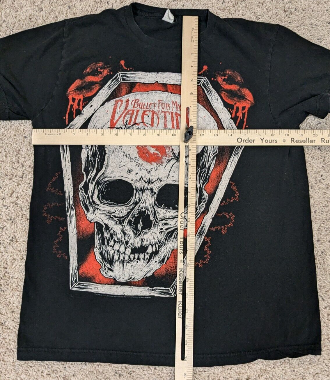 Bullet For My Valentine Shirt Mens Medium Black Heavy Metal Band Tee Skull Y2K gallery