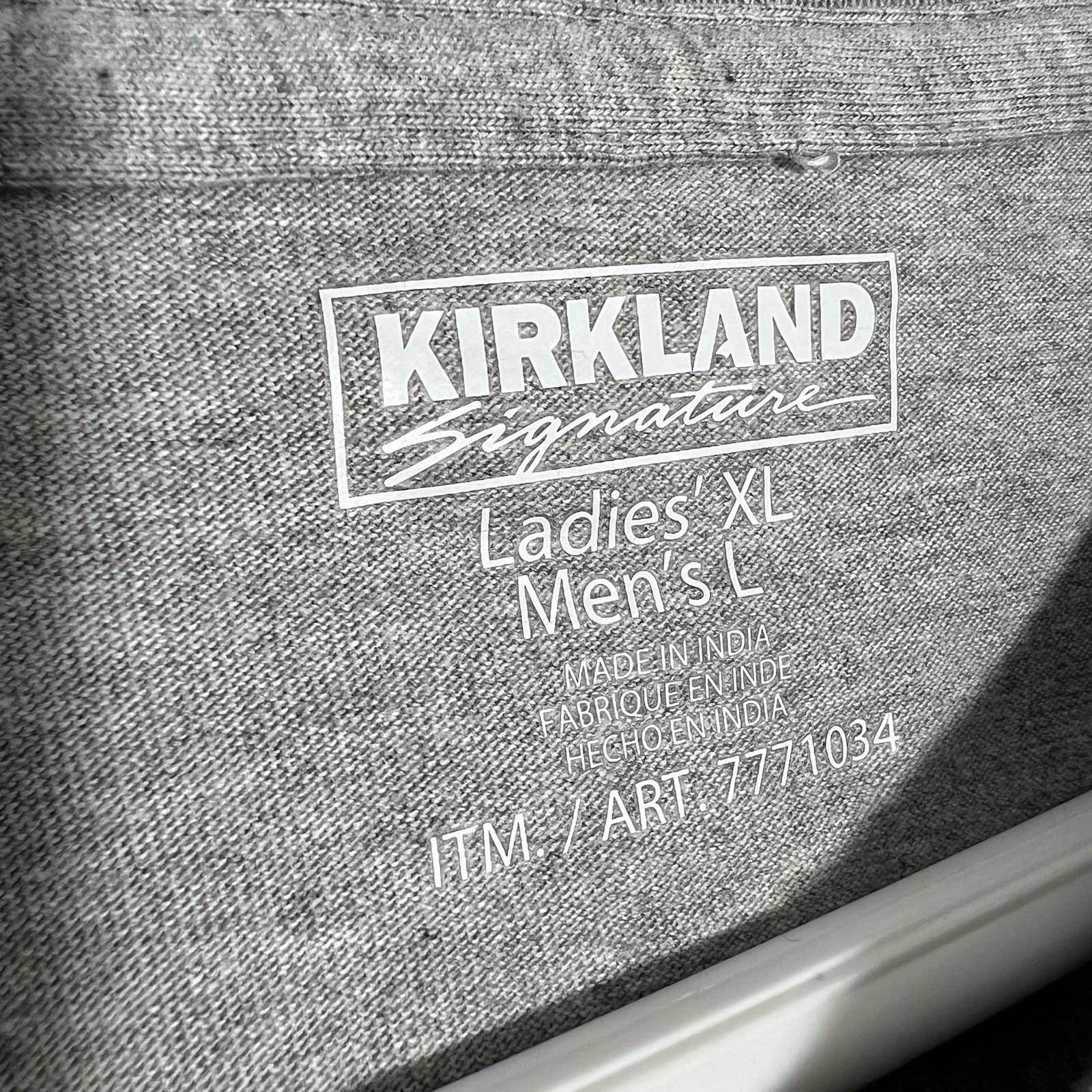 NEW Costco Kirkland Signature Gray Black White Short Sleeve T-Shirt Mens Large gallery
