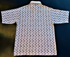 Oak Creek Light Beige Square Pattern Men’s T-Shirt Size M