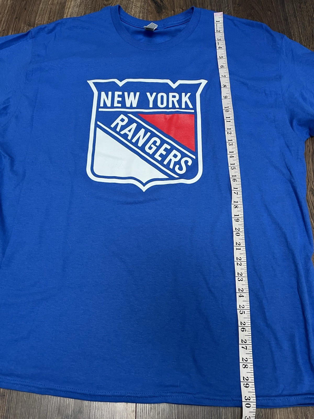 New York NY Rangers TShirt Men's XL Gildan Blue NHL Hockey Logo Unisex Shirt Tee gallery