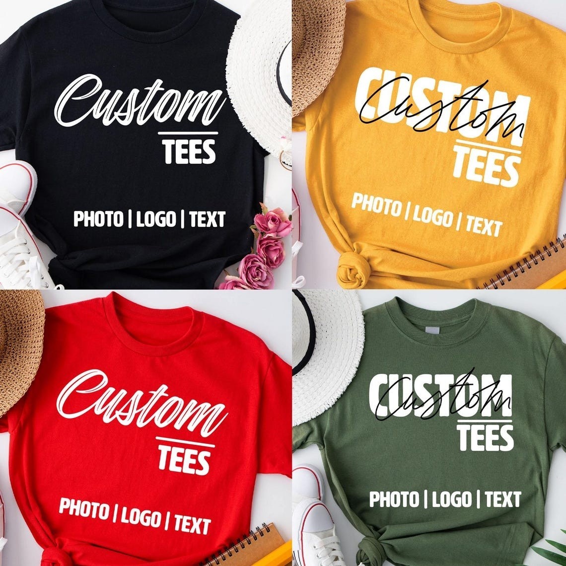 Personalized T-Shirt, Custom Photo, Text, Logo, Wholesale Business One Side Tee gallery