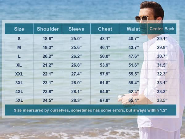 Men's Cotton Hemp Long Sleeve Casual Beach Henley Shirt(BROWN,XL) gallery