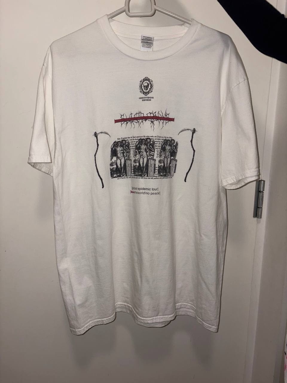$uicideboy$ G59 Global Epidemic Tour 2017 White Graphic Tee RARE gallery