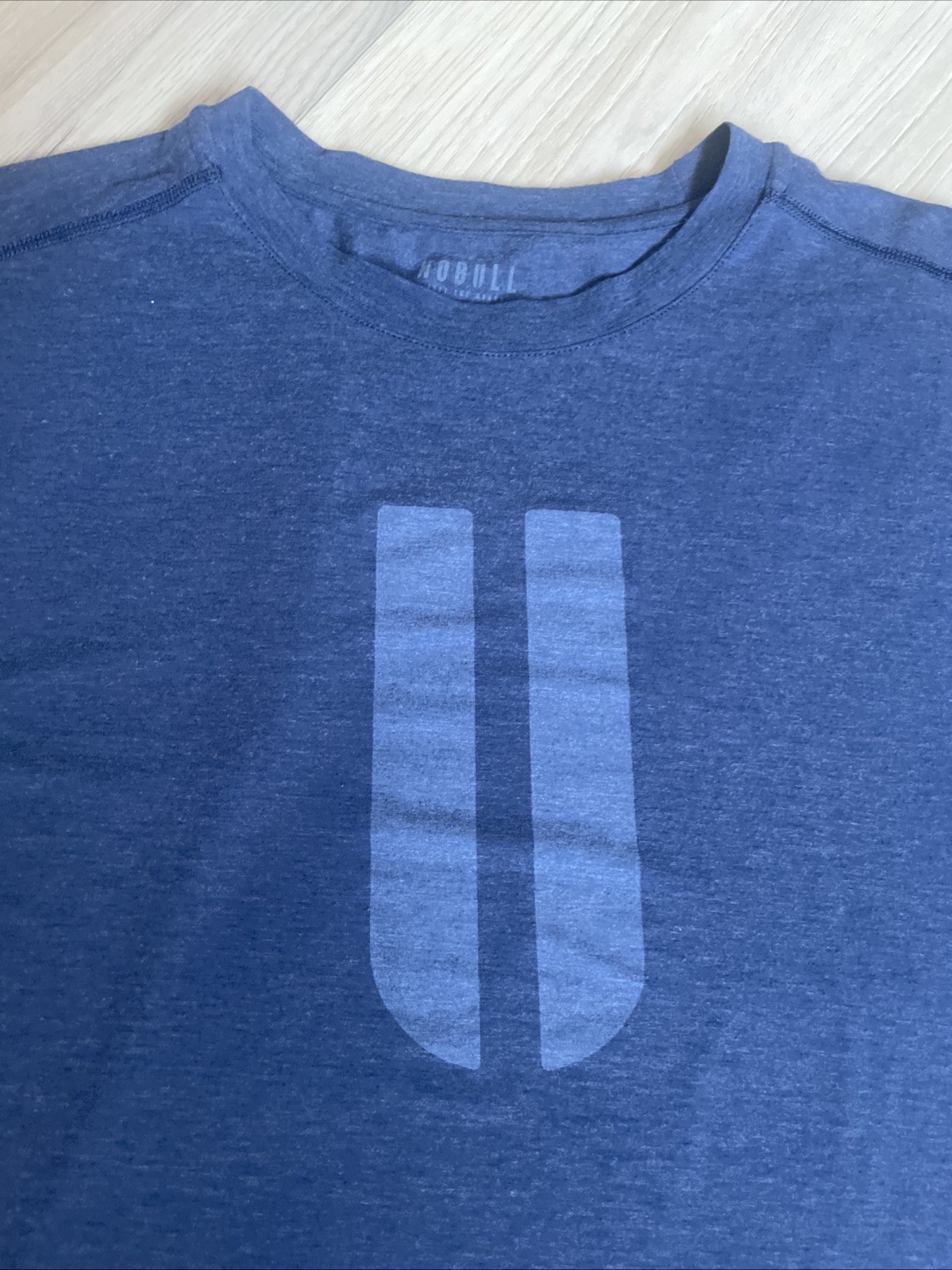 No Bull Shirt Mens Large Logo Crewneck Tee Athletic Stretch Blue gallery