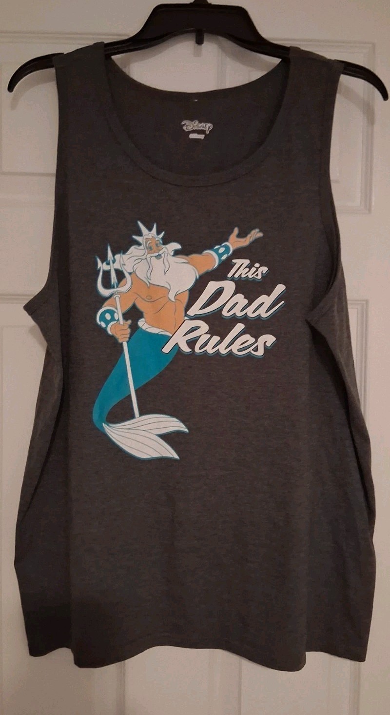 "Disney" Mens Shirt, Sz Med Lg No Tag, Sleeveless, Little Mermaid This Dad Rules gallery