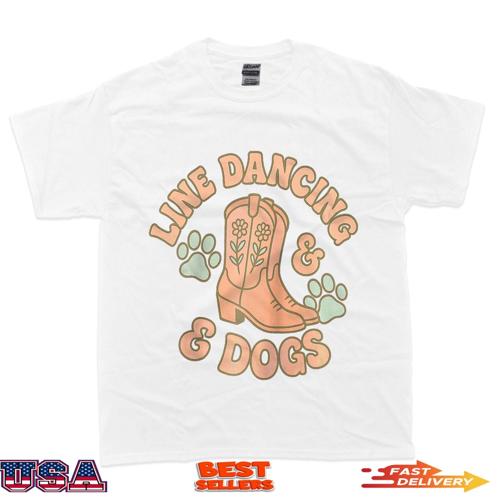 Line Dancing Dancer Dog Mom Dad Owner Country Music T-Shirt