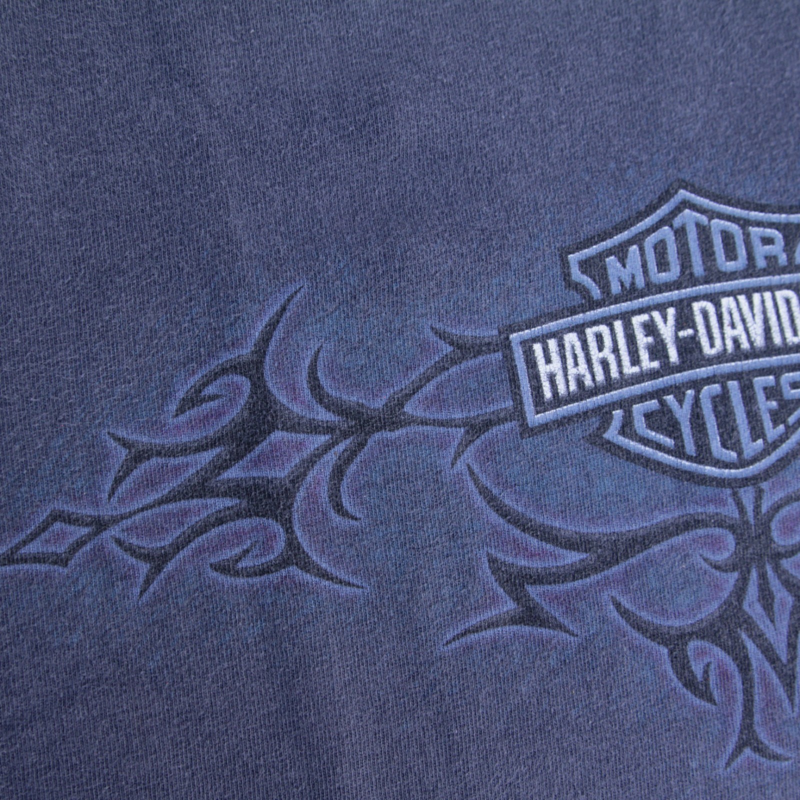 Harley Davidson T Shirt M VTG Y2K Tribal Tattoo Faded Rio Grande Valley Pharr TX gallery