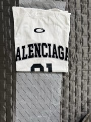 AUTH NWT Balenciaga Mens Oversized Basketball T Shirt White