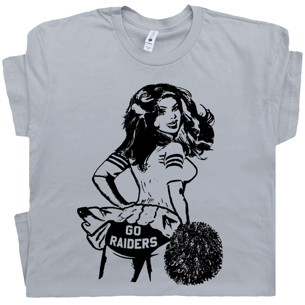 Go Raiders T Shirt Vintage Raiders Shirt Football Cheerleader Retro Throwback