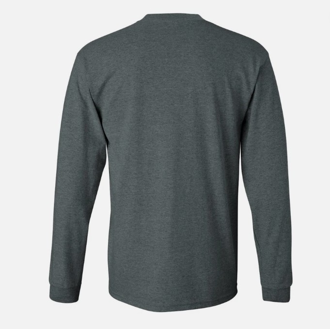 Gildan Ultra Cotton Long Sleeve T-Shirt Style G2400, Dark Heather (6 Pack)- 2XL gallery