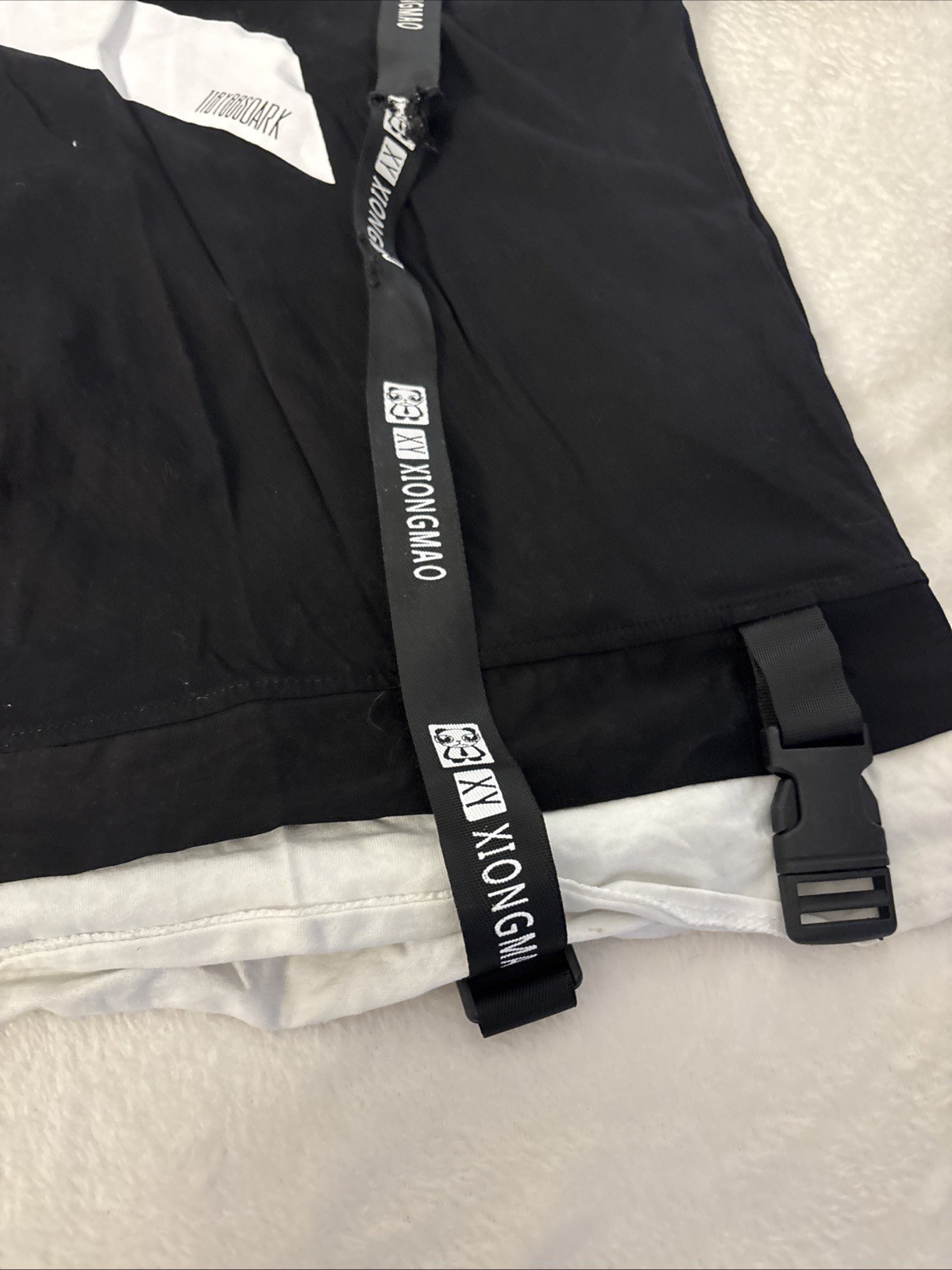 11BYBBSDARK Graphic Techwear Shirt 2XL Black Buckle Strap Oversized Tee gallery