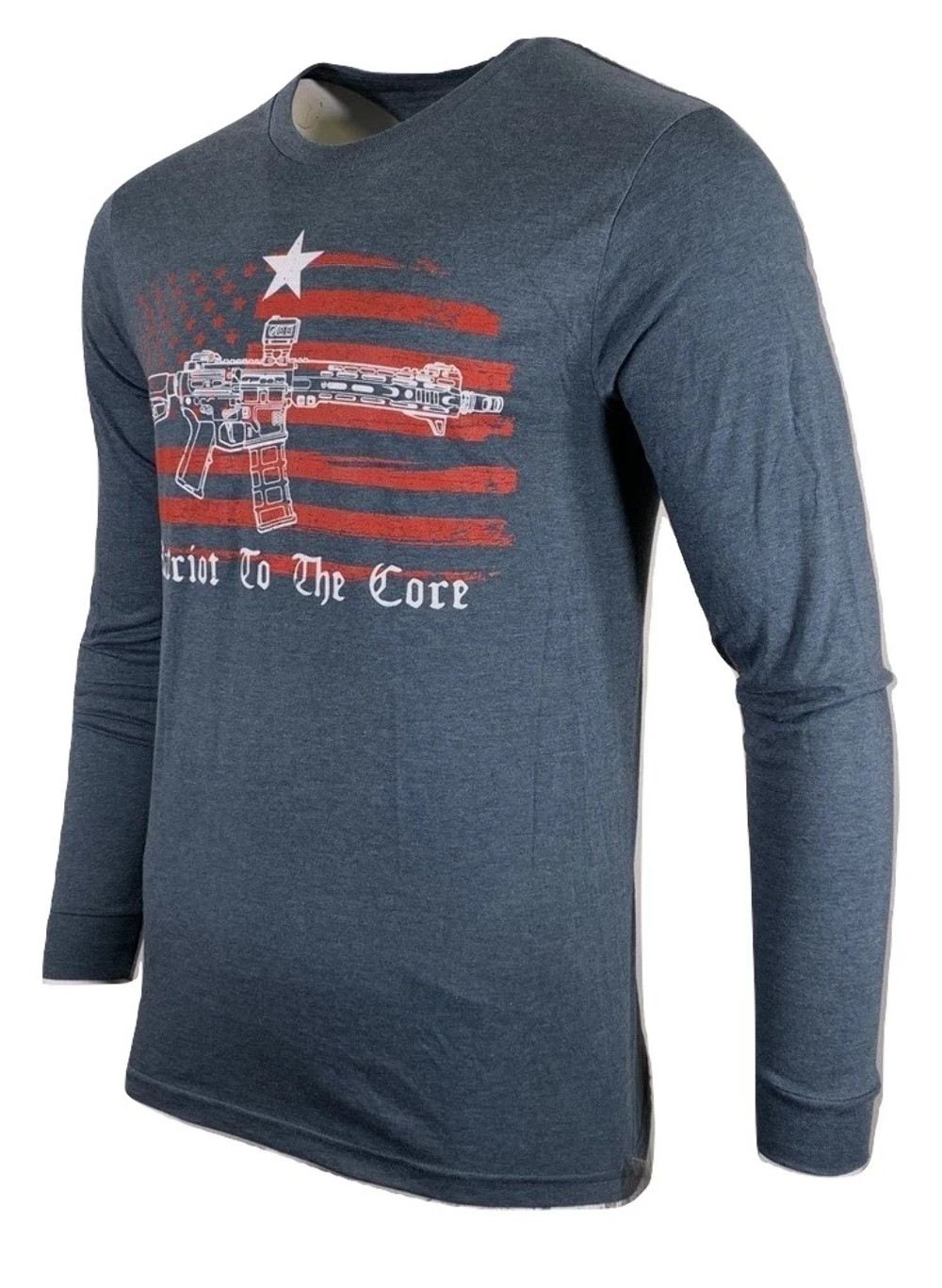Howitzer Style Men's T-Shirt PATRIOT TO THE CORE Gray Military Grunt S M L XL 2X gallery