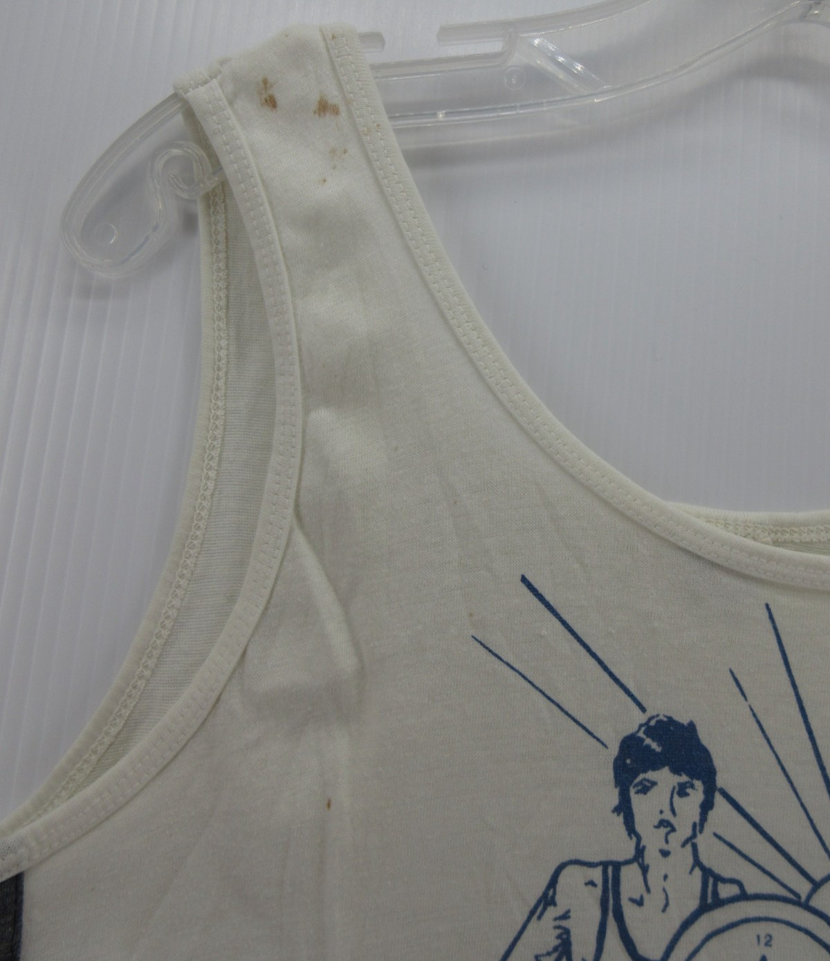 VTG Champion Shirt Men Small (L) Blue Bar Track 70s 80s Tank Top Running Singlet gallery