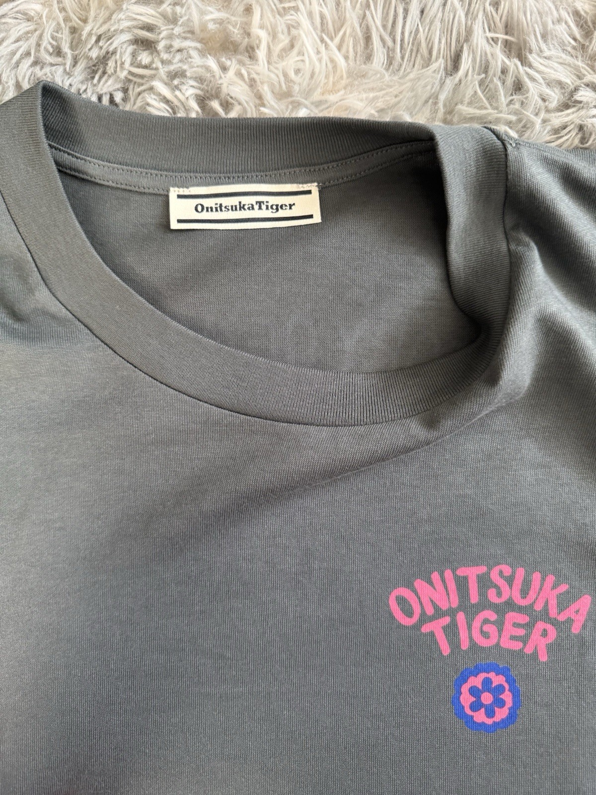 Onitsuka Tiger Men's T-Shirt Gray Graphic Print Cotton Crew Neck Short Sleeve L gallery