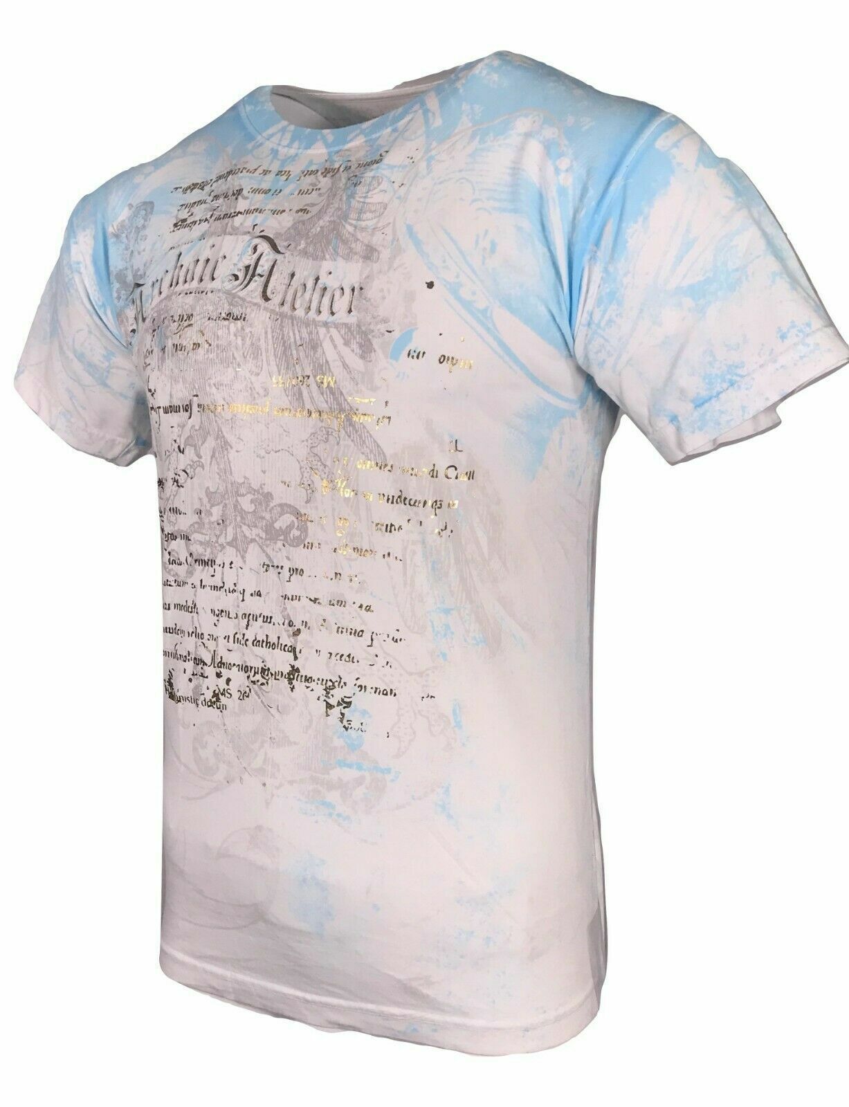 ARCHAIC by AFFLICTION Men's T-Shirt CASCO Eagle White Tattoo Biker S-4XL $40 NW gallery