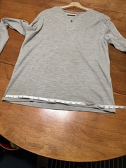Wool & Prince Large Oatmeal Heather Waffle Henley MSRP $140