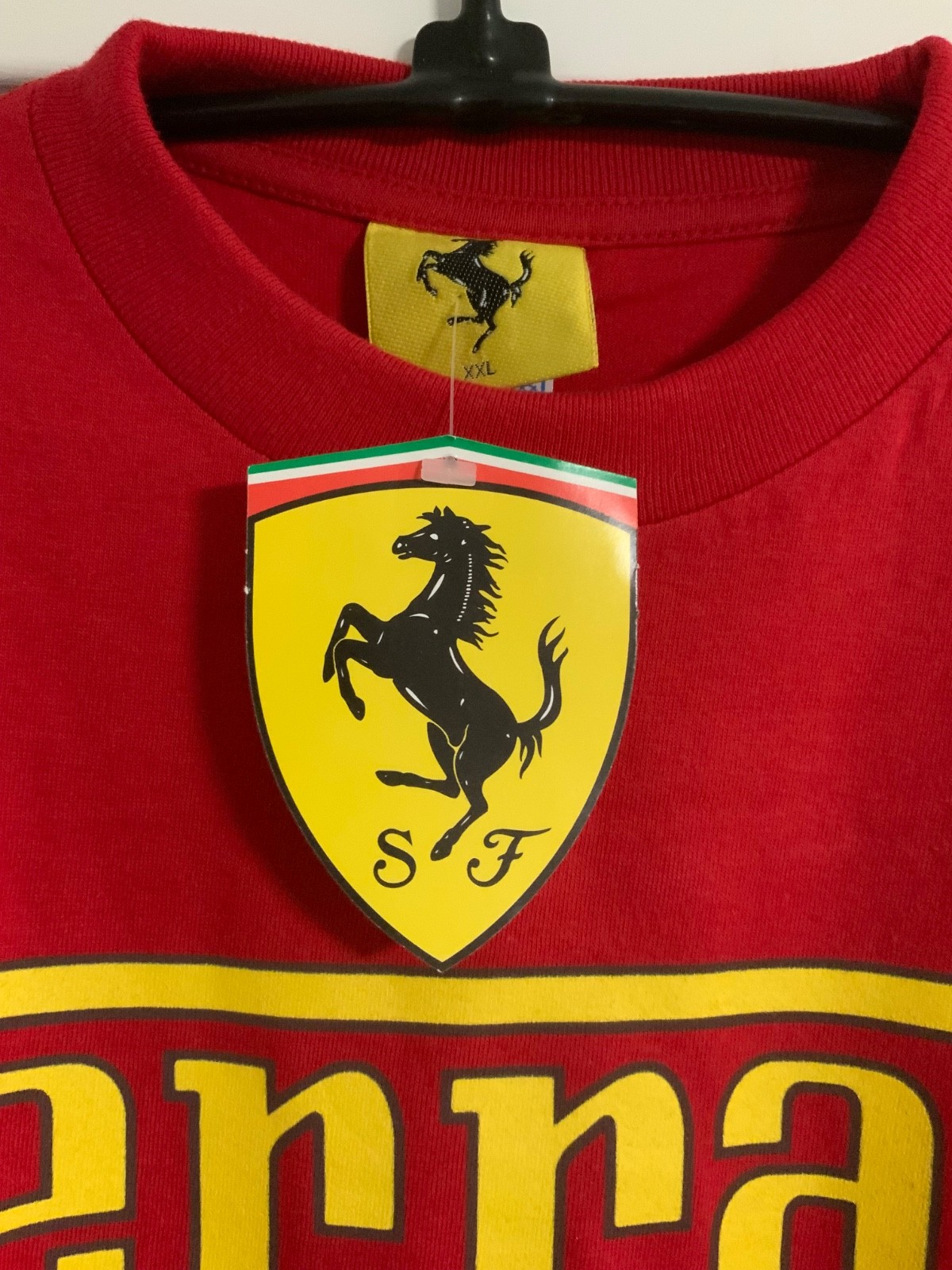 VTG NEW W/TAG 1996 SPA Official Ferrari F310B Double Sided RED Graphic Shirt XXL gallery