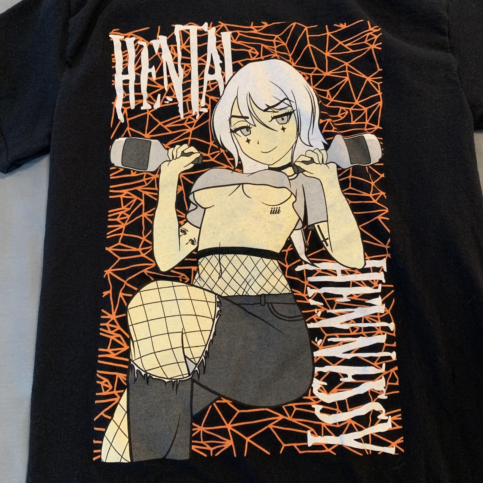 Hentai Anime Shirt Mens Small Black Waifu Graphic Tee 2021 Streetwear Manga gallery