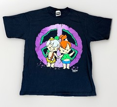 Vintage Flintstones Tshirt Mens Large Cartoon Tv 90s Bam Bam Movie Pebbles Promo