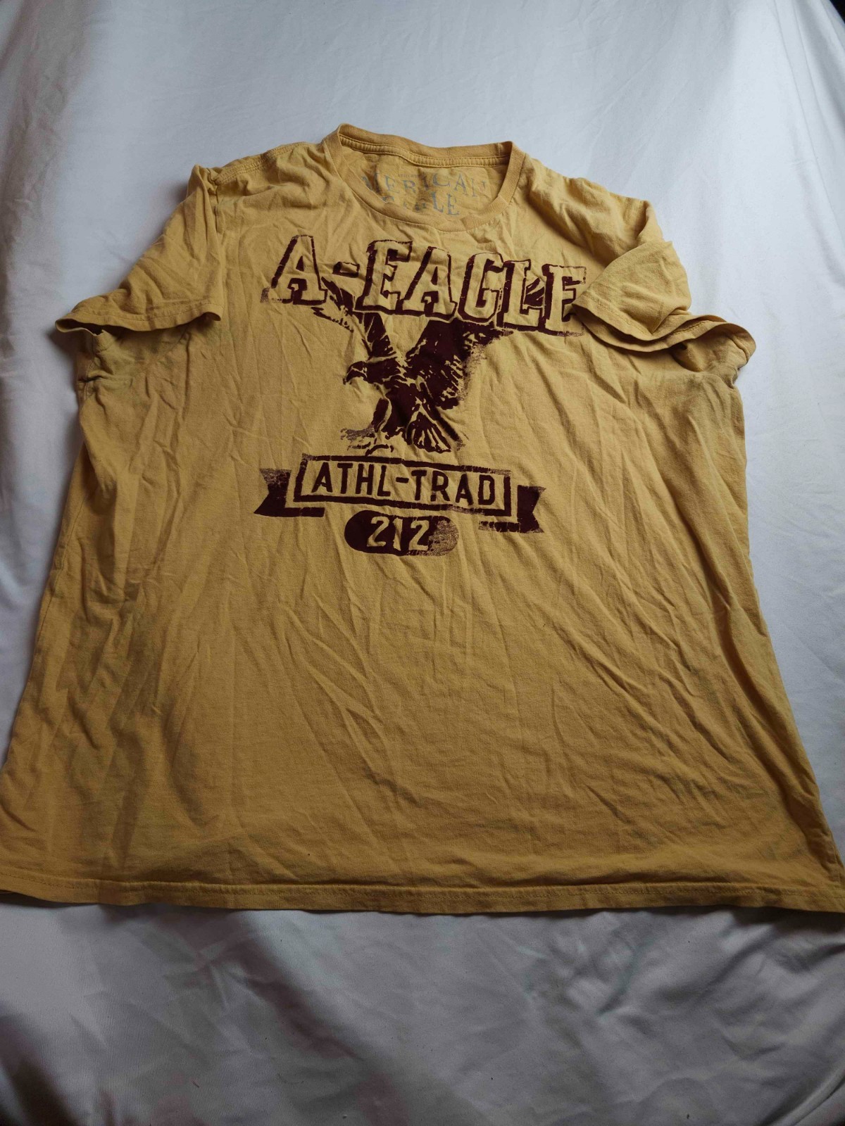 American Eagle Athl-Trad 212 T-Shirt Mens XXL Yellow Sporty Gorpcore Streetwear gallery
