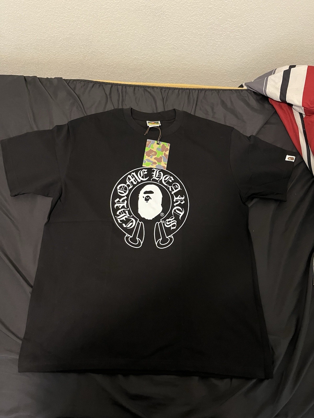 A Bathing Ape x Chrome Hearts Black Graphic Logo Tee Short Sleeve Size L gallery