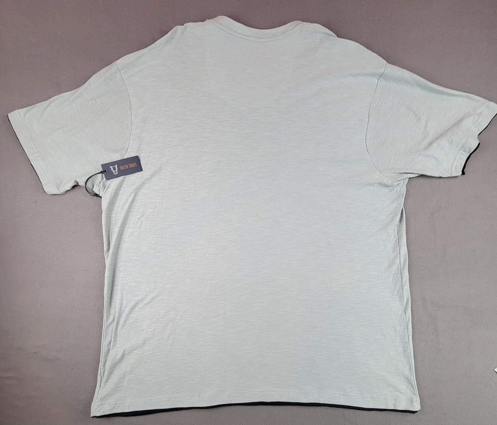 Quilted Giraffe Men's 5XL Grey V-neck T-shirt Short-sleeve gallery