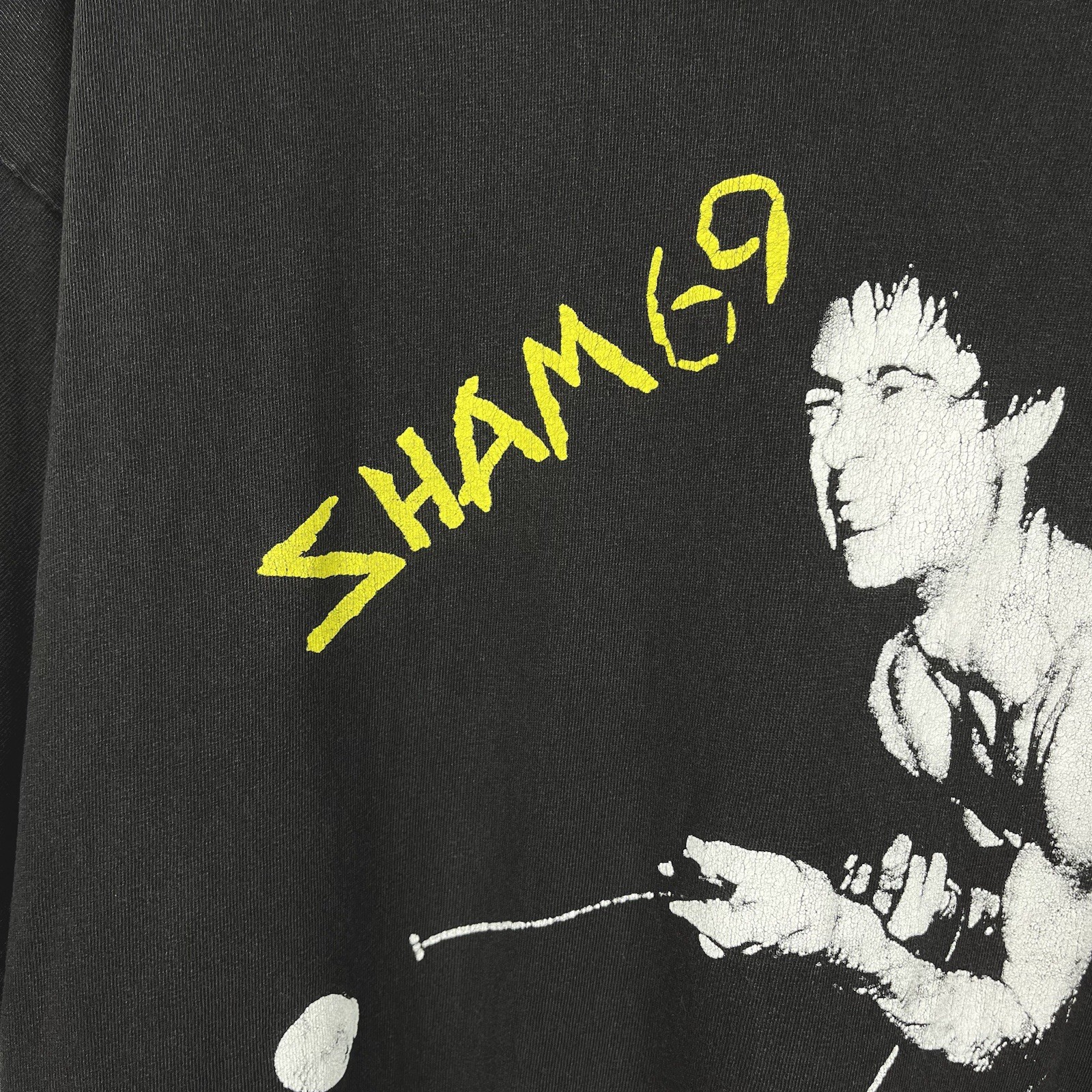 Vintage Sham 69 Punk Rock Band Short Sleeve T Shirt 2003 Size XL Faded Black 00s gallery