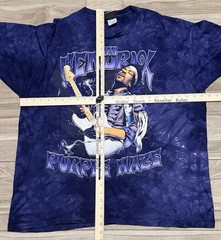 Size XXL – Y2K Liquid Blue Jimi Hendrix Purple Haze T-Shirt