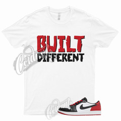 BUILT Shirt to Match 1 Low OG Black Toe White Varsity Red University Dunk Low