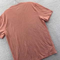 Faherty Shirt Medium Mens Orange All Day UPF Logo Short Sleeve Top Crew Neck Tee
