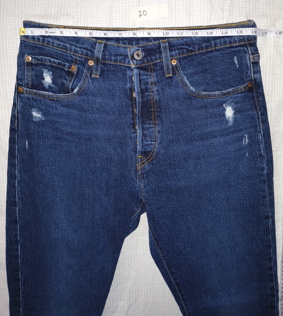 Levi's 501 Skinny Men’s Jean 32x30 Blue Denim size 32x30 gallery
