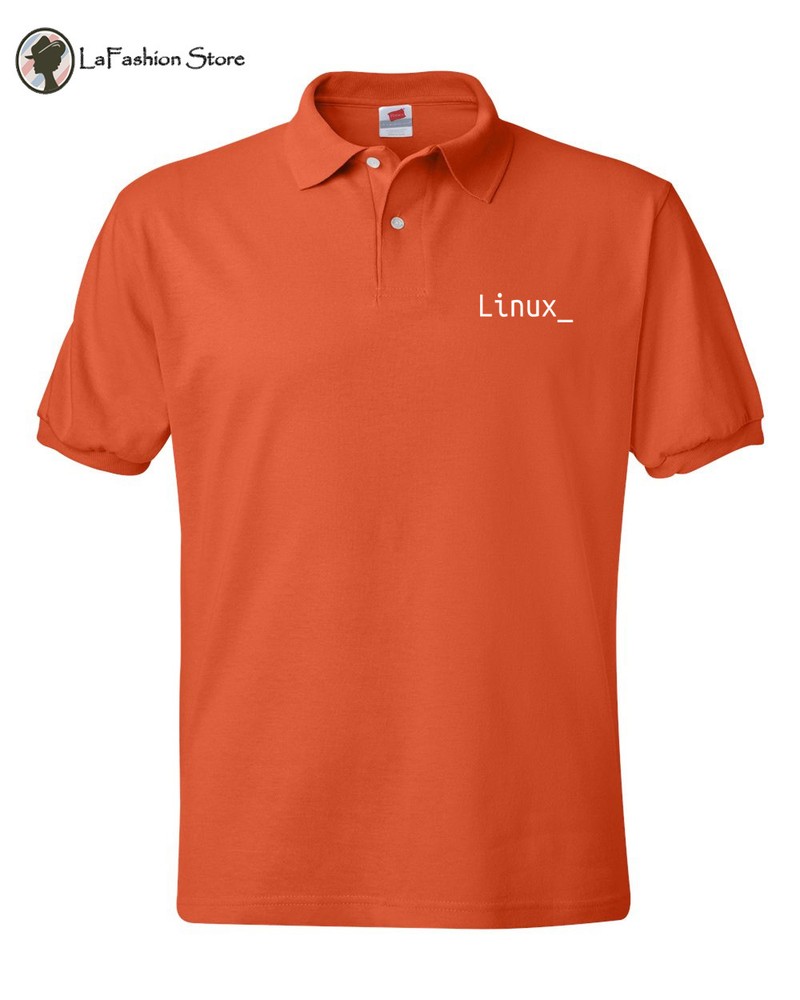 LINUX Left Chest Logo open source Ubuntu-CentOS-Fedora computer geek Polo-shirt