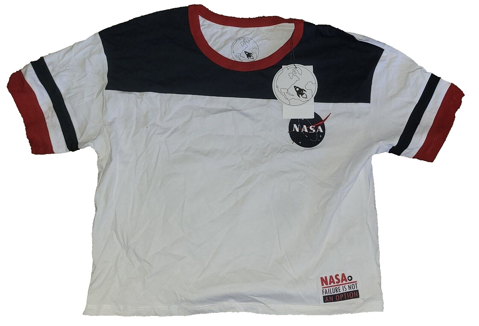 NASA White Shirt Top Adult Medium NEW WITH TAGS gallery