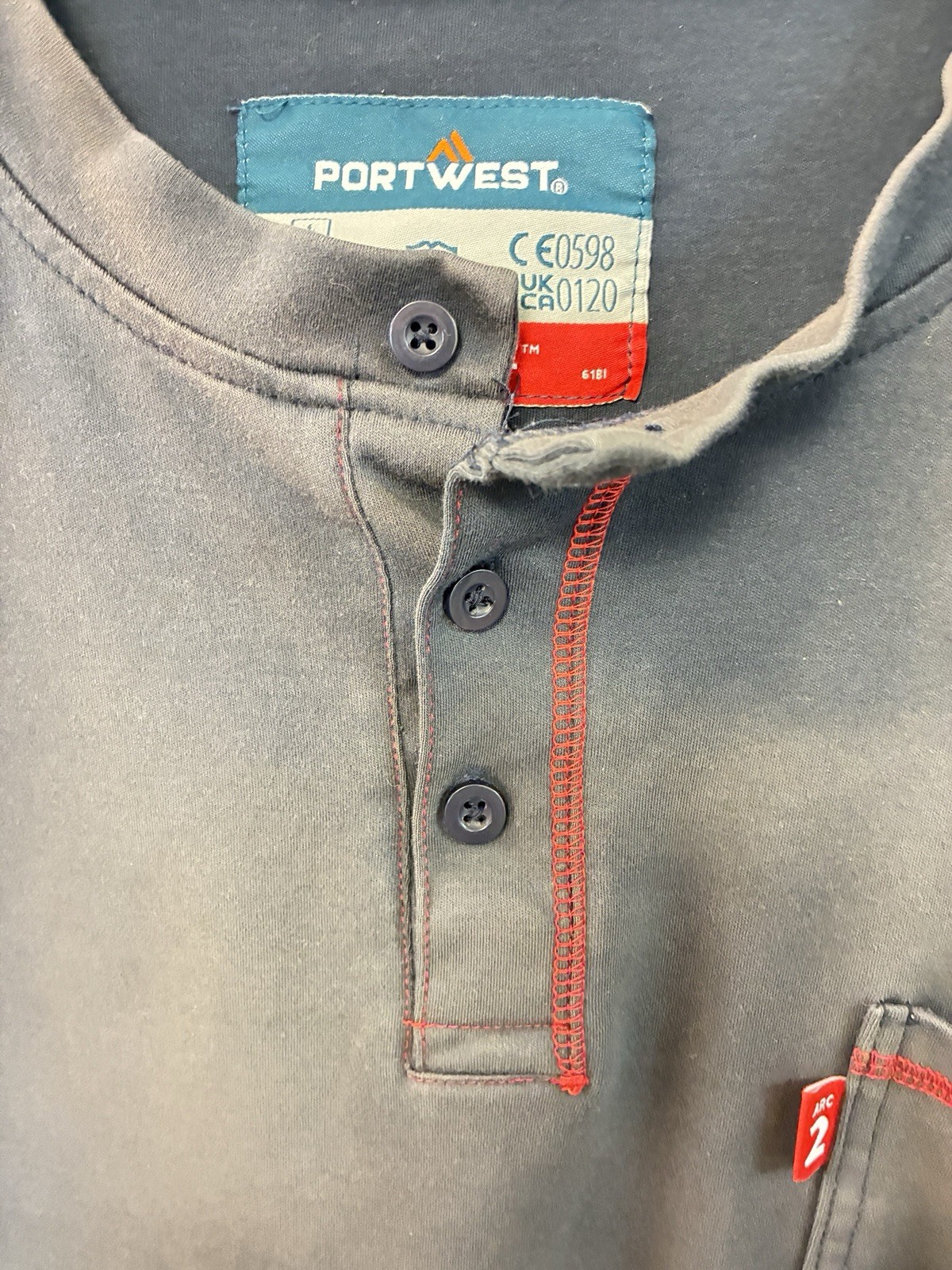 Portwest FR Shirt Men XXL BIZ Flame Safety Long Sleeve Henley L ARC 2 gallery