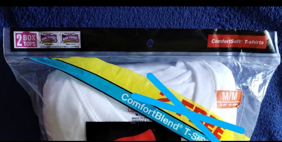 (6) New Hanes Tagless ComfortSoft ComfortBlend Undershirts T-Shirts Med Open Bag gallery