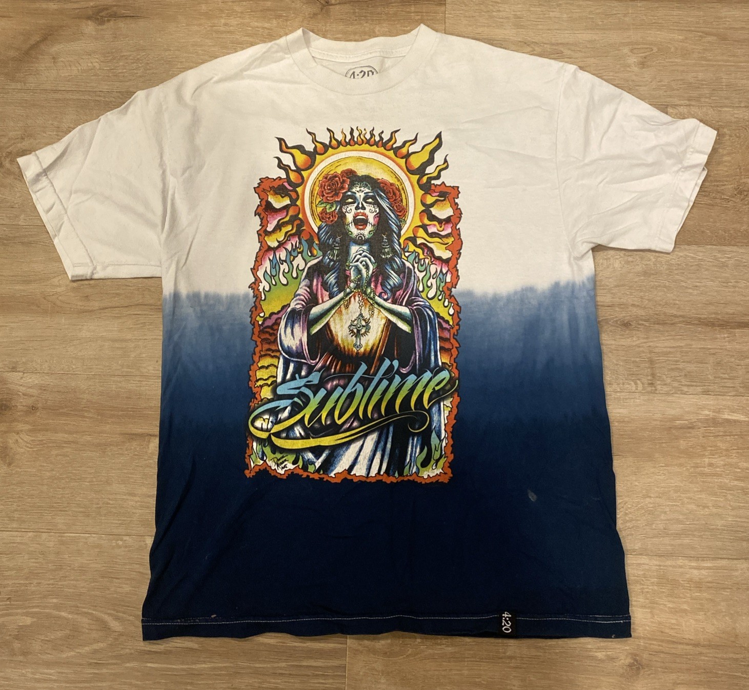 Sublime 420 T Shirt Men's Tie Dye Day of the Dead Mary Size L gallery
