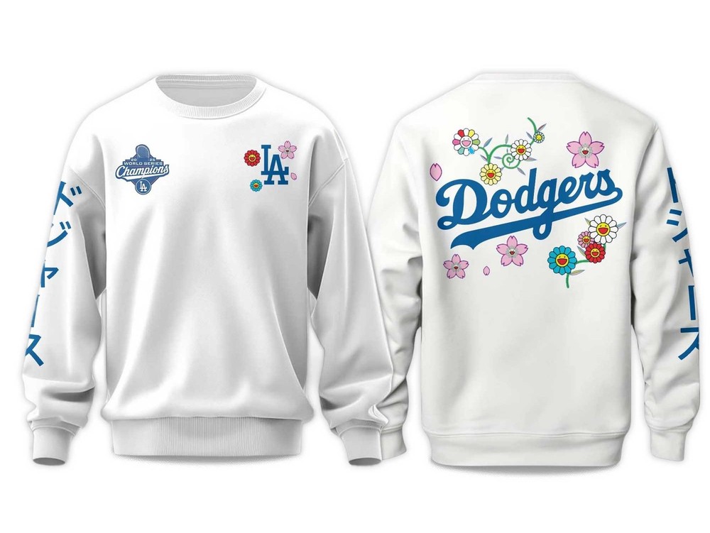 Dodgers x Murakami 2025 World Series Champions Freece Sweatshirt Size XS-5XL