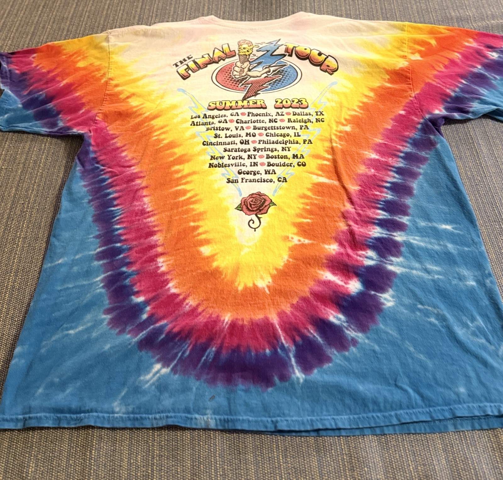 Dead & Company Final Tour T-Shirt 3XL 2023 Tie Dye Liquid Blue Grateful gallery