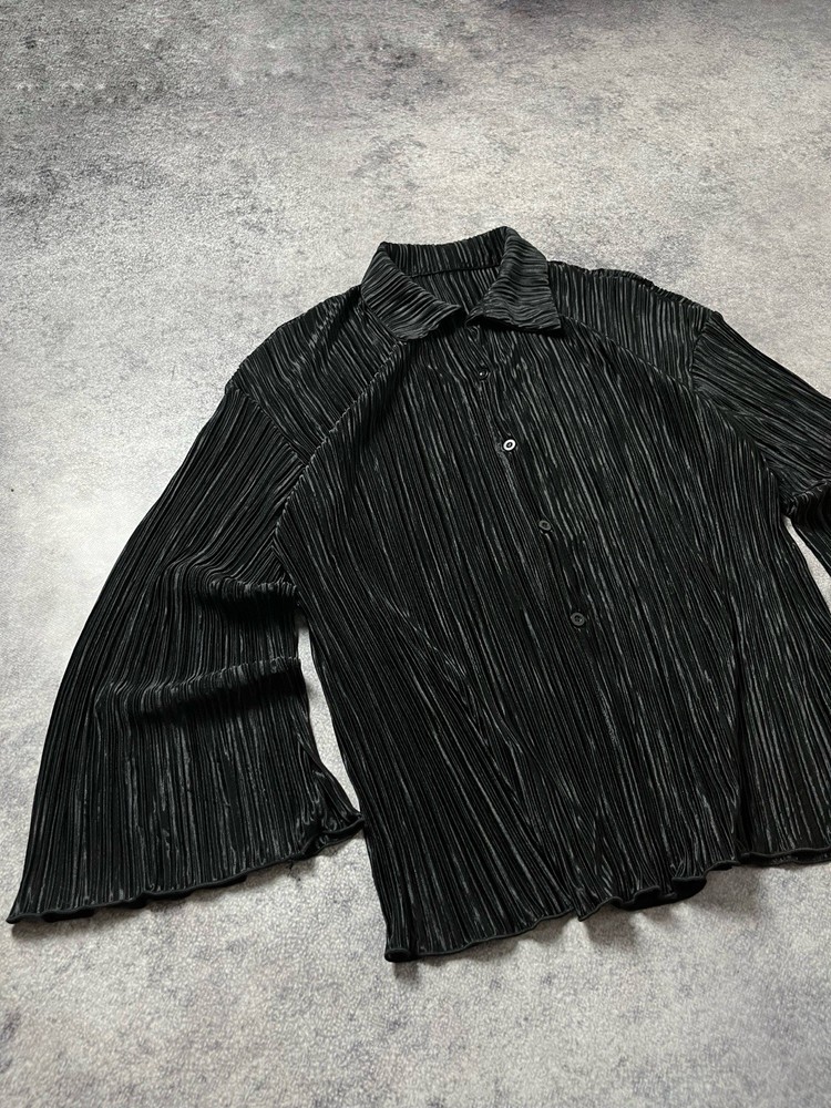 🔥PLEATS PLEASE ISSEY MIYAKE STYLE 90’S VINTAGE UNBRANDED SHIRT BUTTON UP