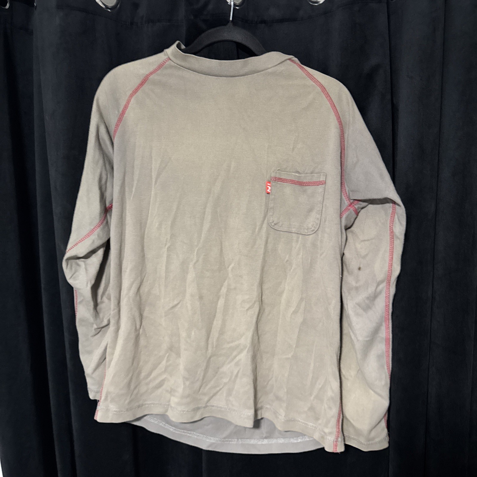 Portwest Biz Flame Resistant Knit Mens S Gray Long Sleeve T-shirt Work Utility gallery