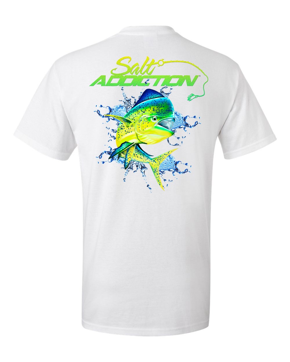 Salt Addiction Saltwater Dolphin Fishing Short Sleeve T Shirt Mahi Mahi Ocean gallery