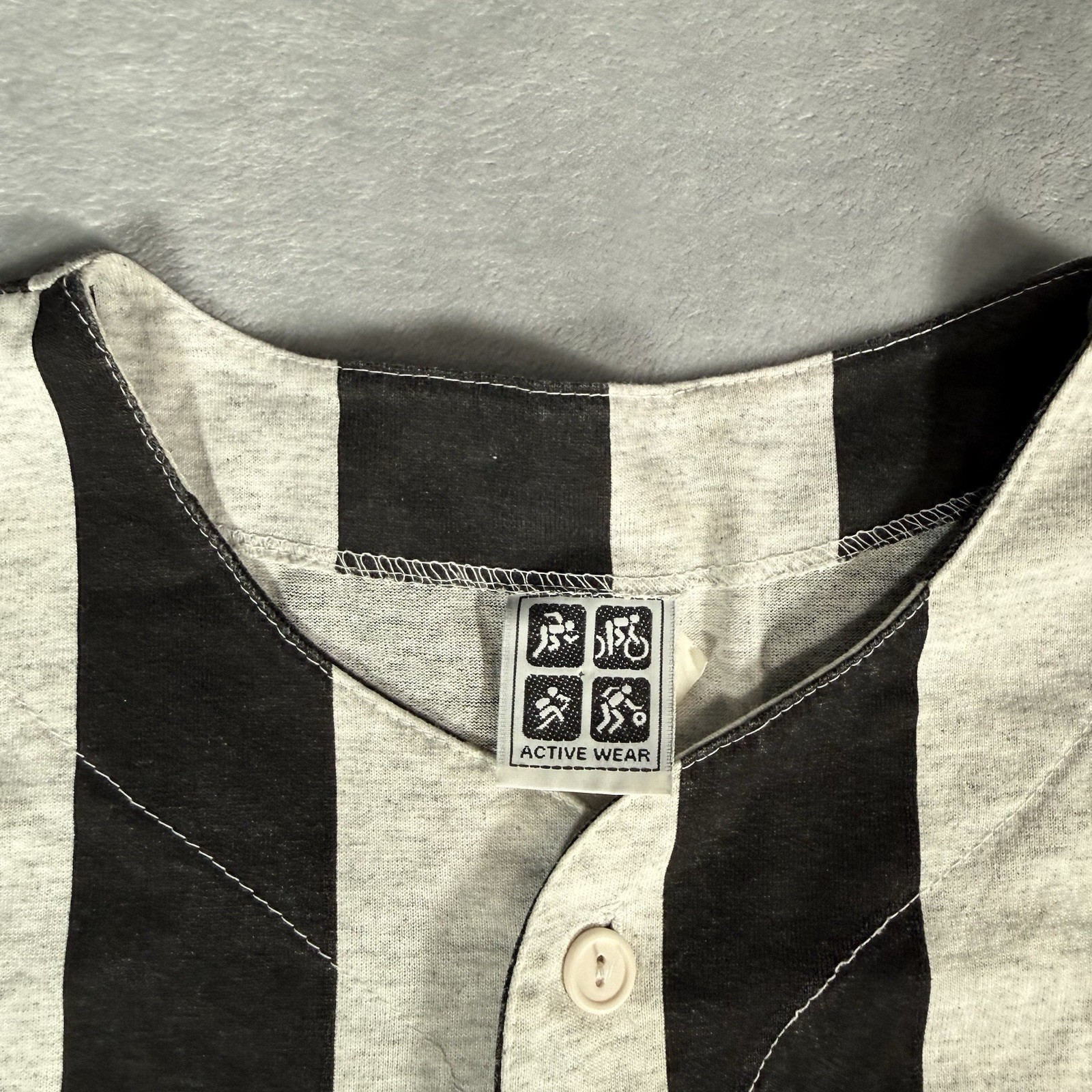 Vintage Brookyln Baseball Jersey Shirt Mens L Cotton Striped Made In USA 90s gallery